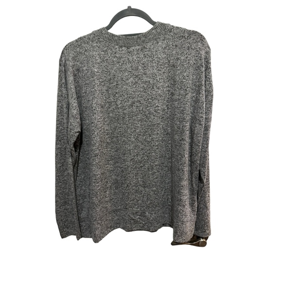 Lucky Brand - NWT - Black / Grey Heather Crew Neck Sweater; Size L - Picture 2 of 4